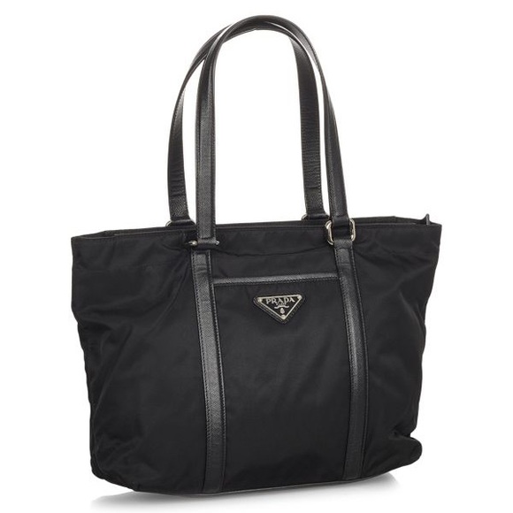 PRADA Vintage Nylon And Leather Handbag - Picture 1 of 9